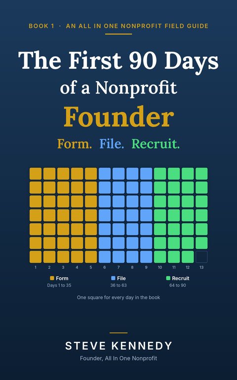 Cover of The First 90 Days of a Nonprofit Founder by Steve Kennedy
