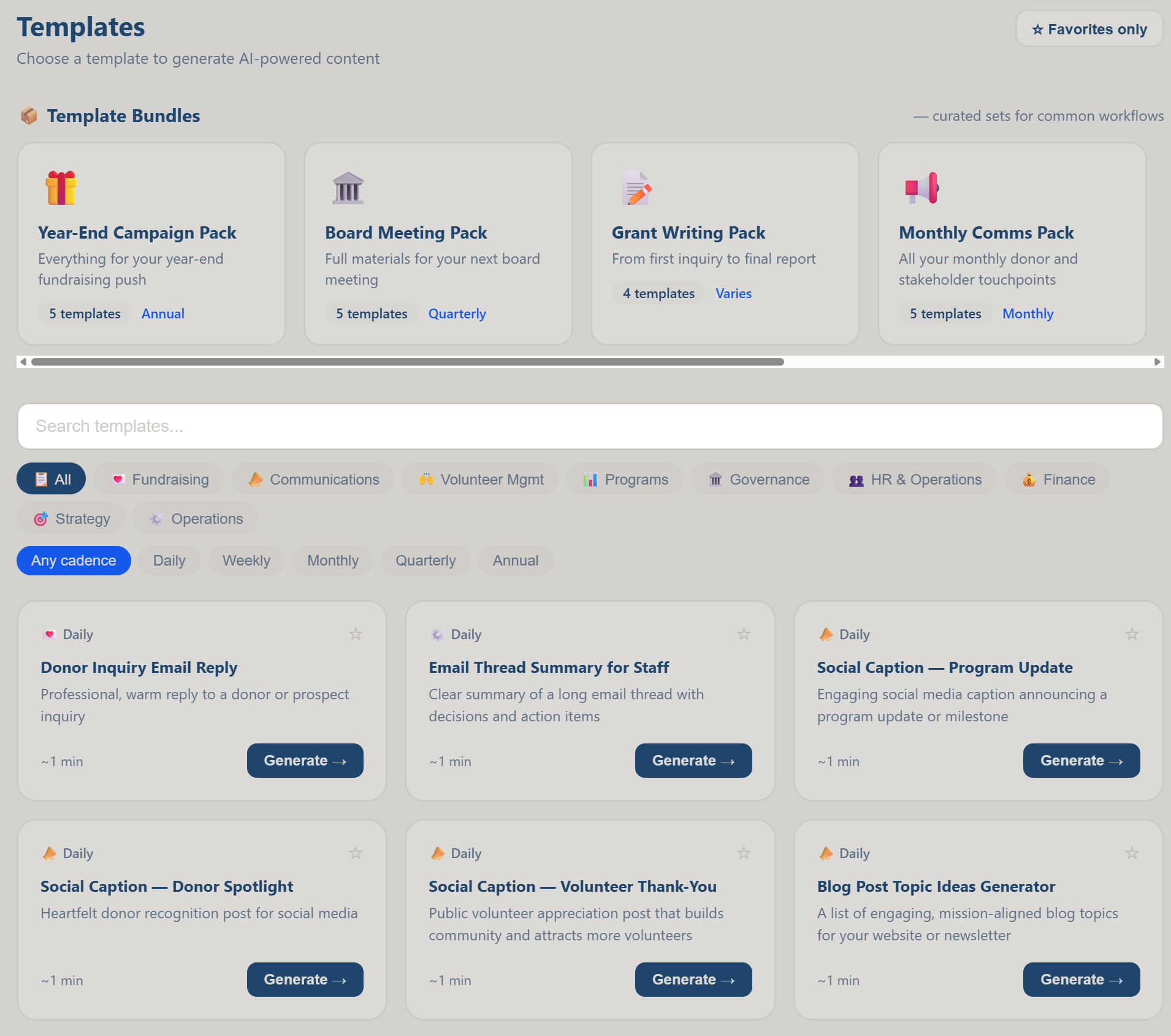 AI Workflow Automation template library