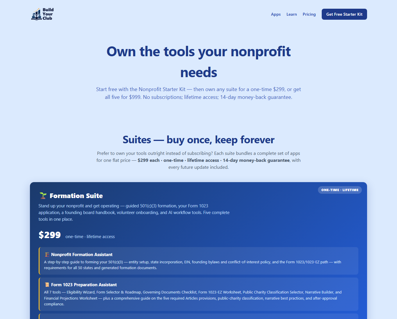 Pricing page